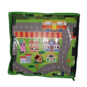 Play Around Town Children’s Interlocking Playmat In Zippered Case Toddler Puzzle